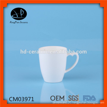 heart shape handle porcelain mug for promotion